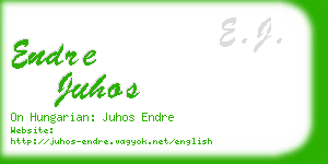 endre juhos business card